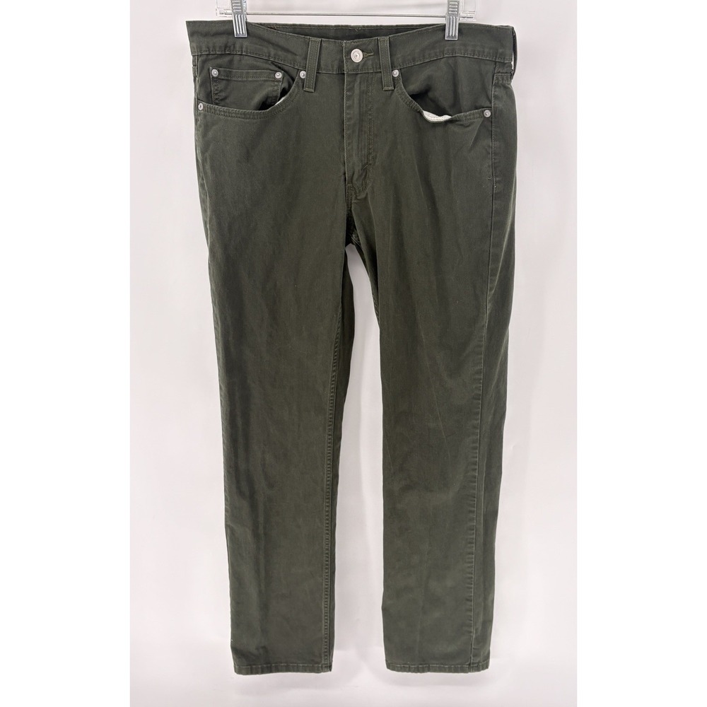 Levi's 514 Men's Jeans 34x32 Green Straight Leg Stretch Denim Workwear